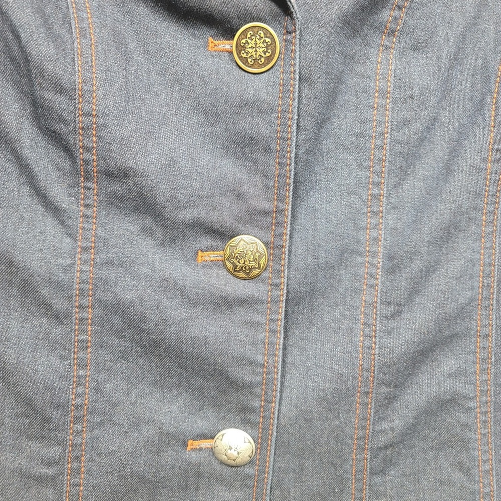 Roja Embroidered Denim Blazer Floral Back - Picture 4 of 13
